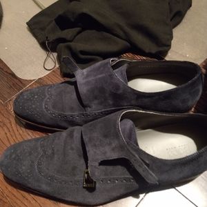 👞🇮🇹HUGO BOSS 100% genuine blue "suede" shoes, very good used condition